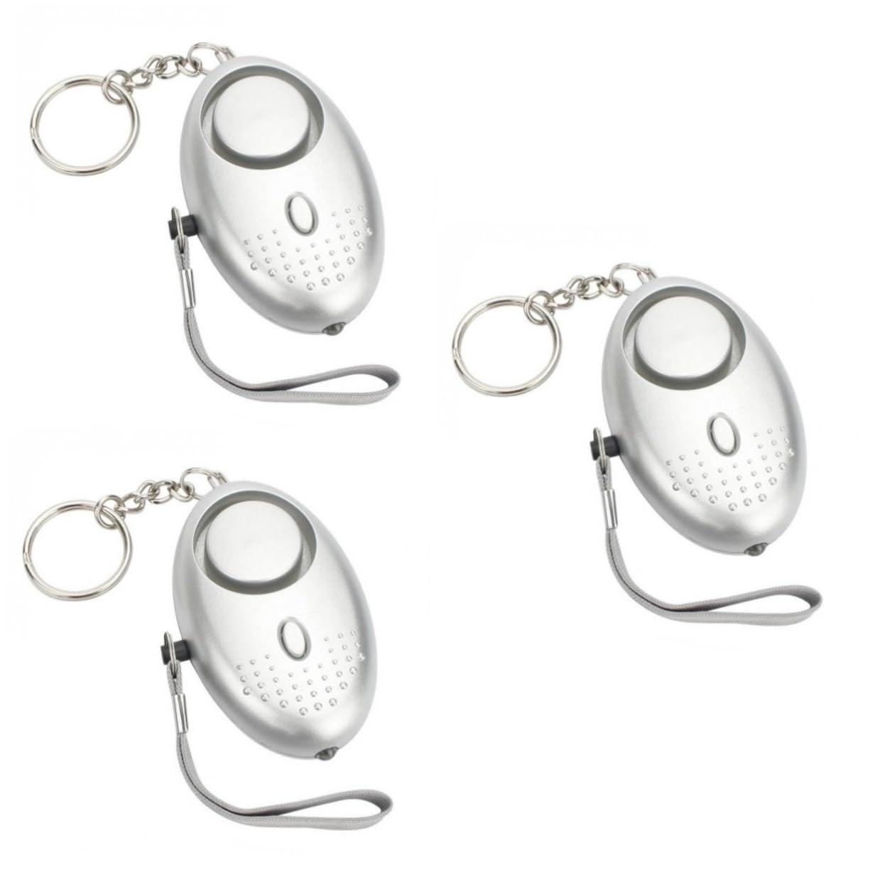 jojofuny 6piezas Alarma Personal De Emergencia con Linterna Led para Seguridad De Mujeres y Ancianos Plata