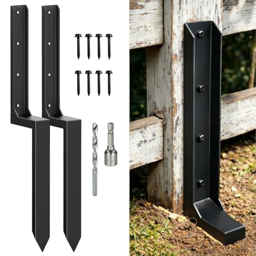 Fence Post Repair Kit Heavy Duty – Thickened Steel Fence Post Anc...