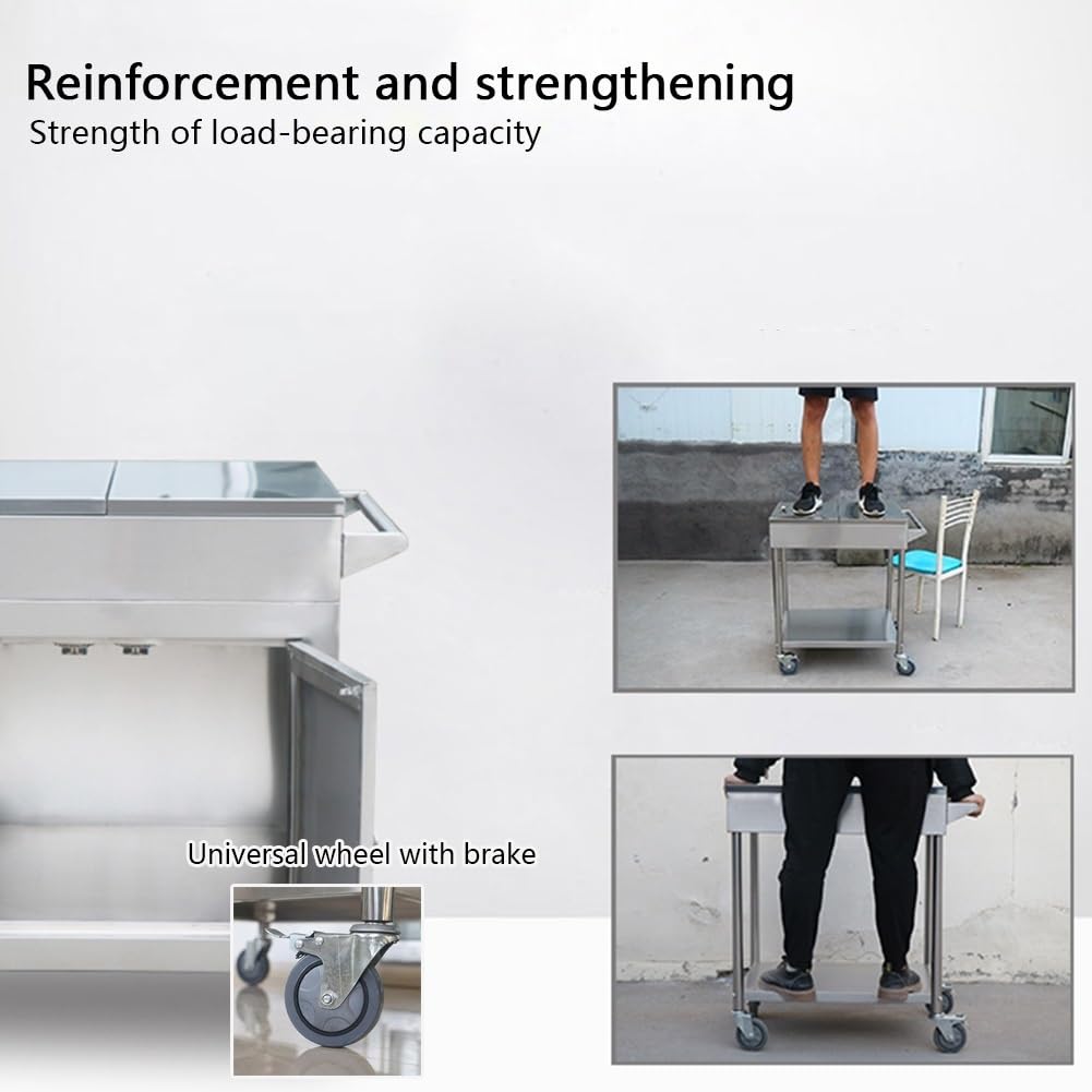 Espositore per condimenti in acciaio inossidabile con barattoli per condimenti, tavolo versatile per ristoranti e bar