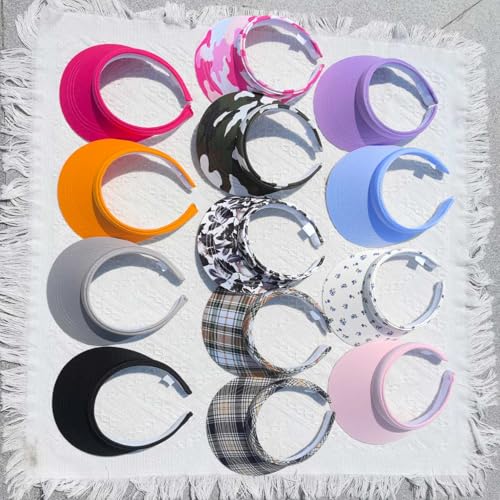 Image of Sun Visor Hats Women Wide Brim Adjustable Clip On Visors Beach Men Hat