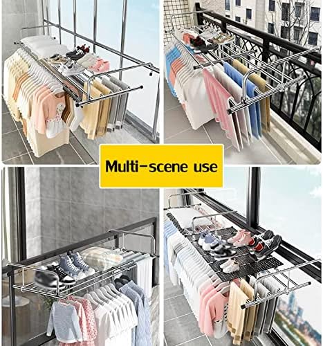 Indoor Outdoor Clothes Drying Rack Foldable Clothes Rack.Clothes Horse Clothes Airer Folding Drying Rack,Balcony Retractable Folding Clothes Drying Rack Clothes Hanger for Indoor Outdoor,Sta