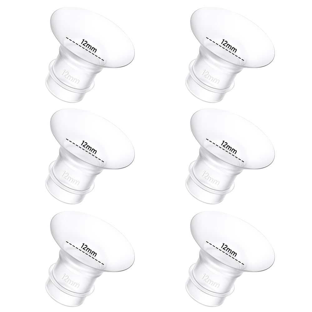 Photo 1 of 6Pcs Breast Pump Flange Insert 15mm Compatible with Momcozy/Spectra/Medela/eufy/Elvie/Lansinoh/Paruu P10 Breast Pump, Fit for Momcozy M5/M9/M6/V2 Pro/V2 pro/S12 Pro/eufy E10 S1 S1 Pro, 24mm Flange