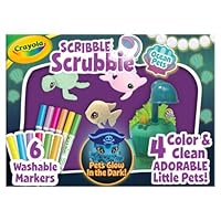 Crayola Scribble Scrubbie Glow Lagoon Pets, Sea Animal Toys, Gifts for for Boys & Girls, 3+