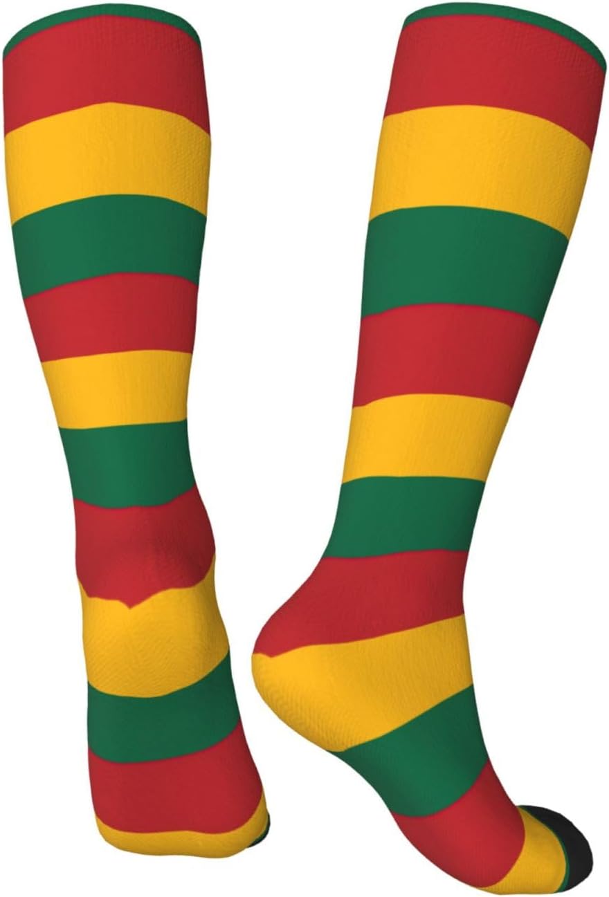 Flag Of Lithuania Print Adult Socks, Elastic Stretch Socks,Soft Breathable For Daily Sports Casual Wear