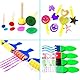 30pcs Schwammmalerei Pinsel Kit,Früherziehung Kinder Malen Set,DIY Bunte Schwammbürsten, Malpinsel Werkzeug Inklusive Musterpinsel, Schaum Pinsel,Kunsthandwerk Kinderspiel
