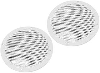 Aramox Dual Cone Speaker, 5.25in ABS + Metal Dual Cone Speaker 4 ohm 80W Stereo Sound IP66 Waterproof for Marine Boat Yachts Automobile