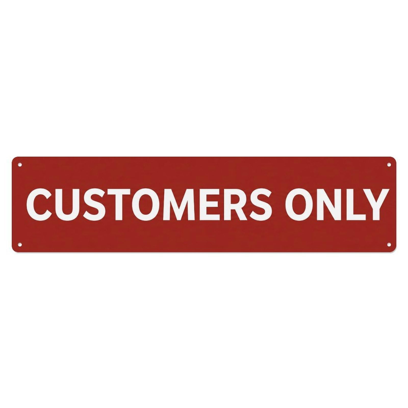 Customers Only Parking Reserved Metal Tin Sign