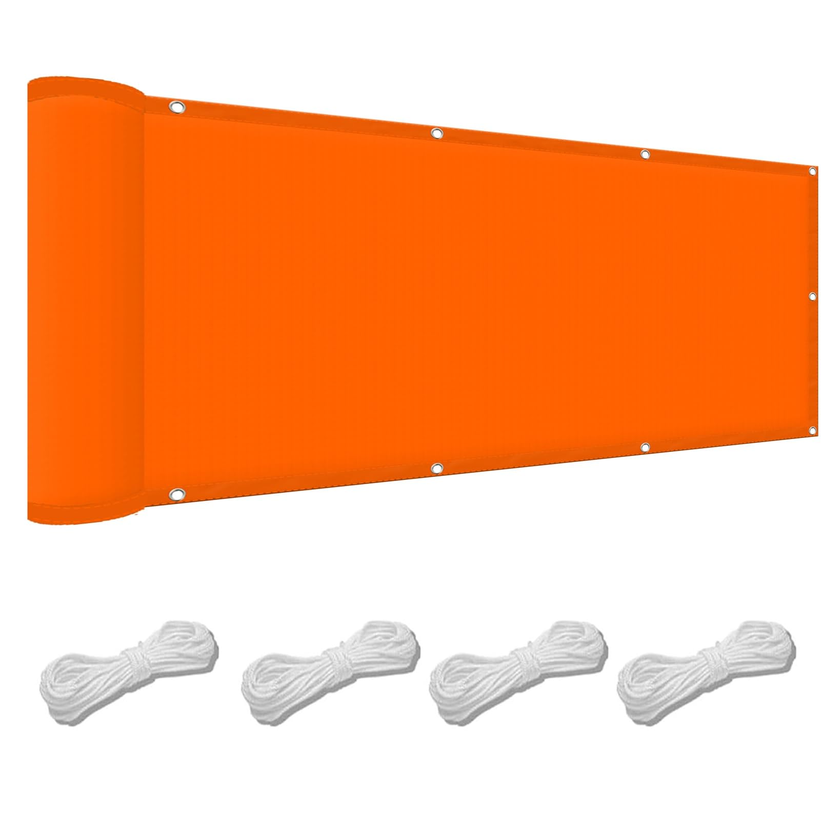 Rectangle Sunscreen Canopy 170 x 200 cm(67 x 79inch) Waterproof Awning Sunscreen 98% UV Block with Free Rope & Fixing Kit Garden Patio Party Sun Shades, Orange — image 1