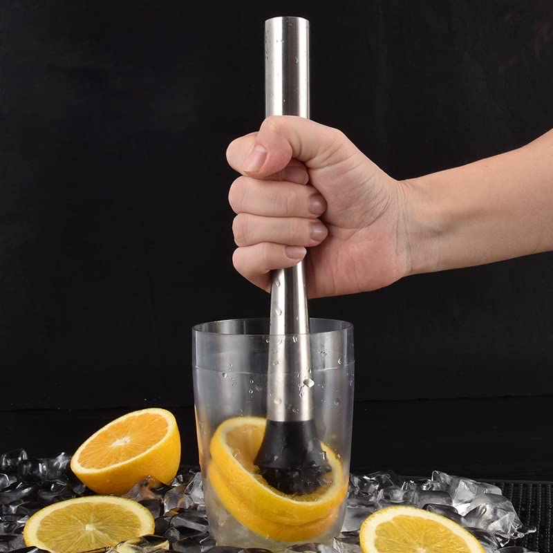 Set Frullatori Da Bar In Acciaio Inox YFOX - 2 Pezzi Per Cocktail, Con Schiacciapatate E Cucchiaio Miscelatore - Foto 6