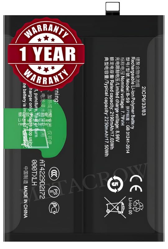 Image of Original B-S9 Battery Compatible for Vivo iQOO Neo 5s - (4500mAh) - 1 Year Warranty JK1