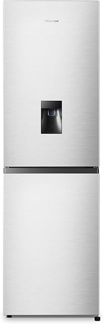 Hisense RB327N4WC1 55cm Freestanding 50/50 Fridge Freezer - 251 litre capacity - Total No Frost - Non-plumbed Water Dispenser - Silver - F Rated