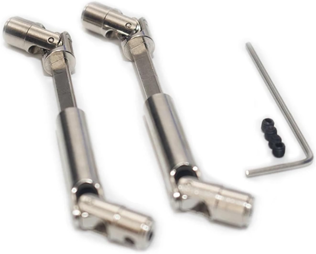 1/10 WPL C74 C-74 Warrior JA11 Steel Drive Shaft Universal Joint for RC Car Modified Metal Upgrade Parts(2Pcs Silver)