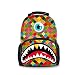 fhdc Mochila Mochila De Camuflaje para Hombres Mochilas De Impresión De Dientes De Tiburón 3D Mochilas para Niños Adolescentes Mochilas De Viaje De Gran Capacidad Bolsas   Ca4536A