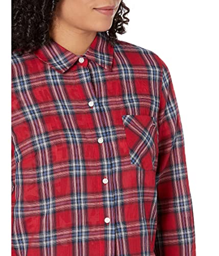 Image of Tommy Hilfiger Women's Plaid Lurex Button Up Shirt