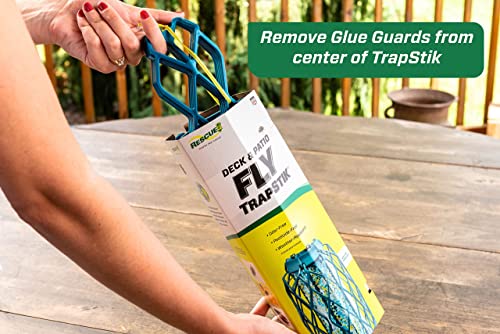 Rescue! Deck & Patio Fly Trapstik - Odorless, Weather Resistant #TOP3