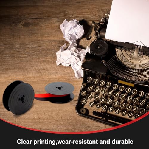 LBING 2 Stück GR4 Farbband für Schreibmaschine,Schreibmaschinenband Schwarz Rot mit Olivetti GR4 Rot und Schwarz Nylon Typewriter Farbband Schreibmaschinenband für Klare und Präzise Druckergebnisse