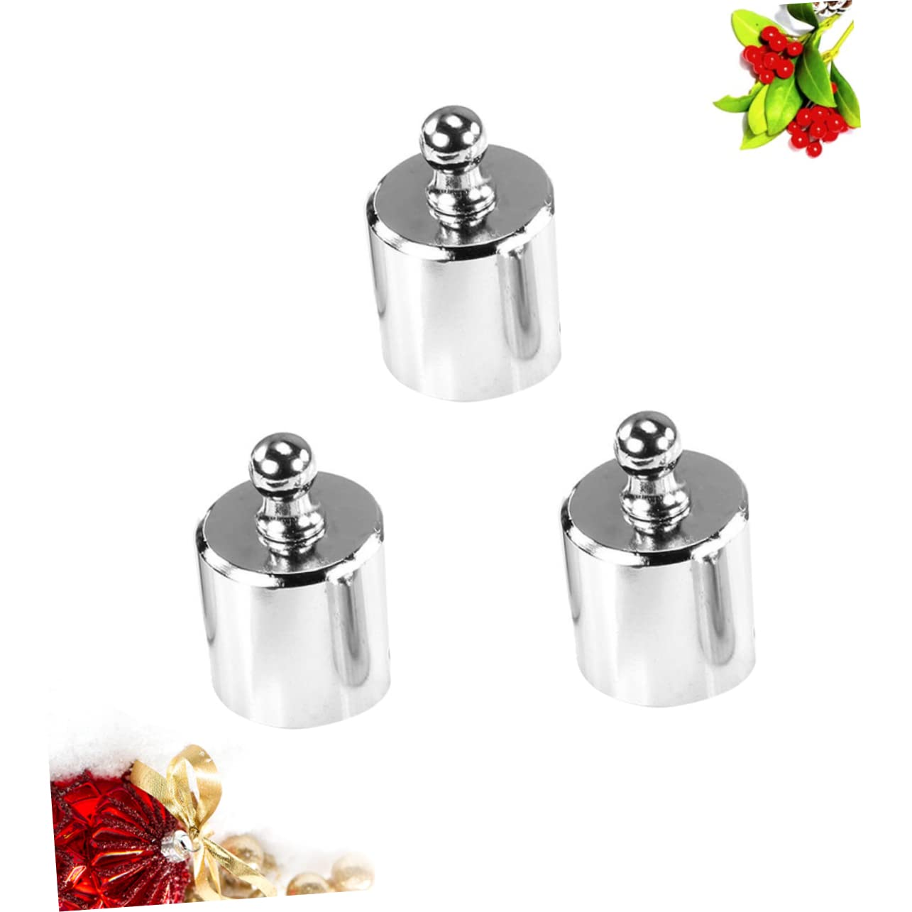 COSMEVIVI 3pcs 50g Steel Calibration Weights Digital Scale Grams for Kitchen Jewellery Scale School Science