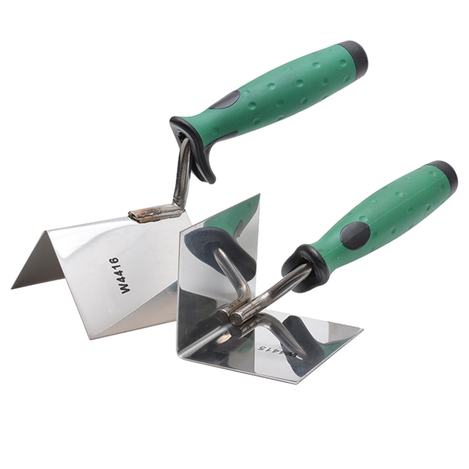 2pcs/set Corner Trowel, 80 x 60 mm Stainless Steel Inner and Outer Corner Trowel, Edge Trowel with Comfortable Grip, Corner- Spatula Lining Plastering