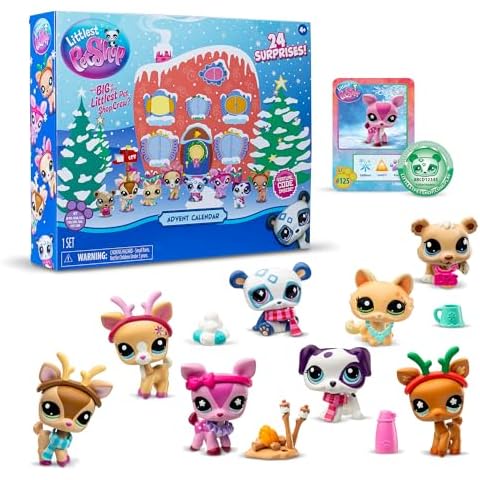 Littlest Pet Shop - Advent Calendar 2024 - LPS Gen 7, Authentic Mystery Figures, Surprise Collectible Kidult Toy, Girls, Boys, Kids, Tweens Ages 4+ Cover