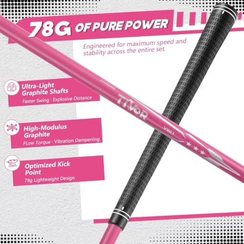7-Piece Women's Golf Set Pink