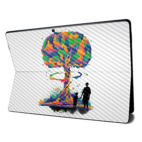 Image of MightySkins Carbon Fiber Skin for Microsoft Surface Pro X - Sabotage | Textured Carbon Fiber Finish | Easy to Apply, Remove, and Change Styles | Made in The USA