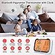 ThermoPro TP393 Bluetooth Thermometer Innen Hygrometer Wiederaufladbar Raumthermometer mit Uhrzeit Nachtlicht Luftfeuchtigkeitsmesser mit Thermometer für Innenräume, Büro, Großes Display