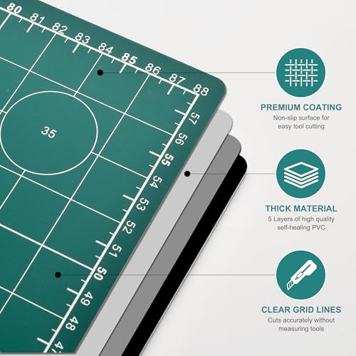 Alfombrilla de corte autorreparable de 5 capas resistente para cúter giratorio 5