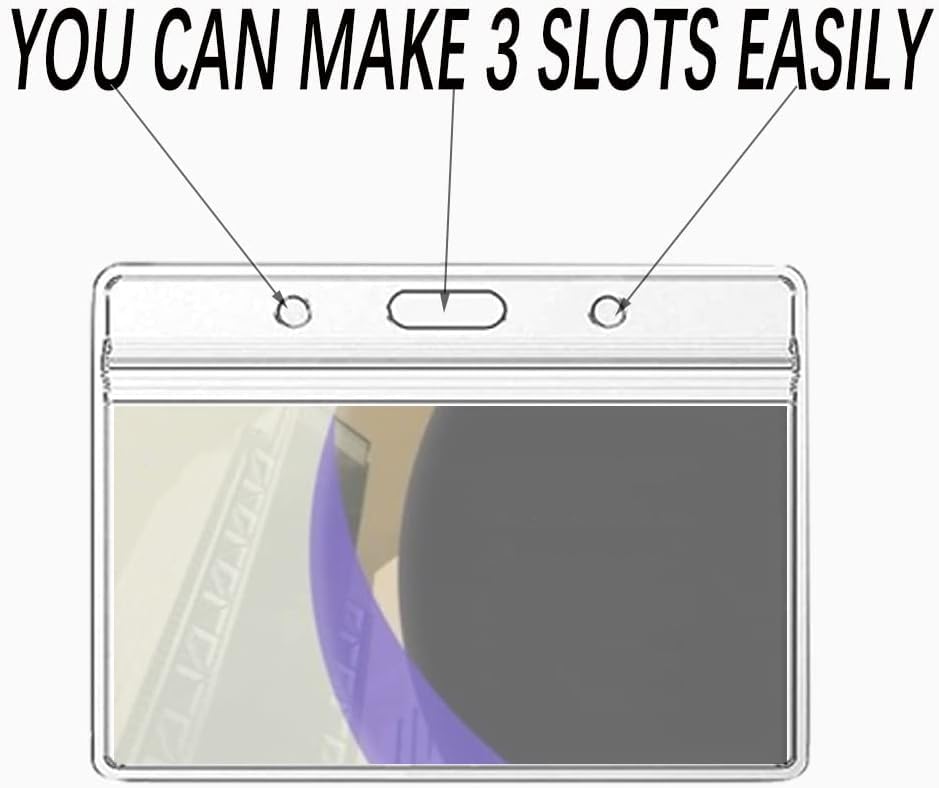 50 pièces Cas de Carte d'identification Transparente imperméable avec