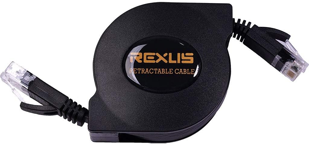 REXUS 格納式 猫 6 フラット イーサネット ネットワーク ケーブル 16.6フィート、10ギガビット 高速 LAN ワイヤー インターネット パッチ ケーブル RJ45 コネクタ付き Xbox、PS4、ルーター、モデム、スイッチ(C6R20)