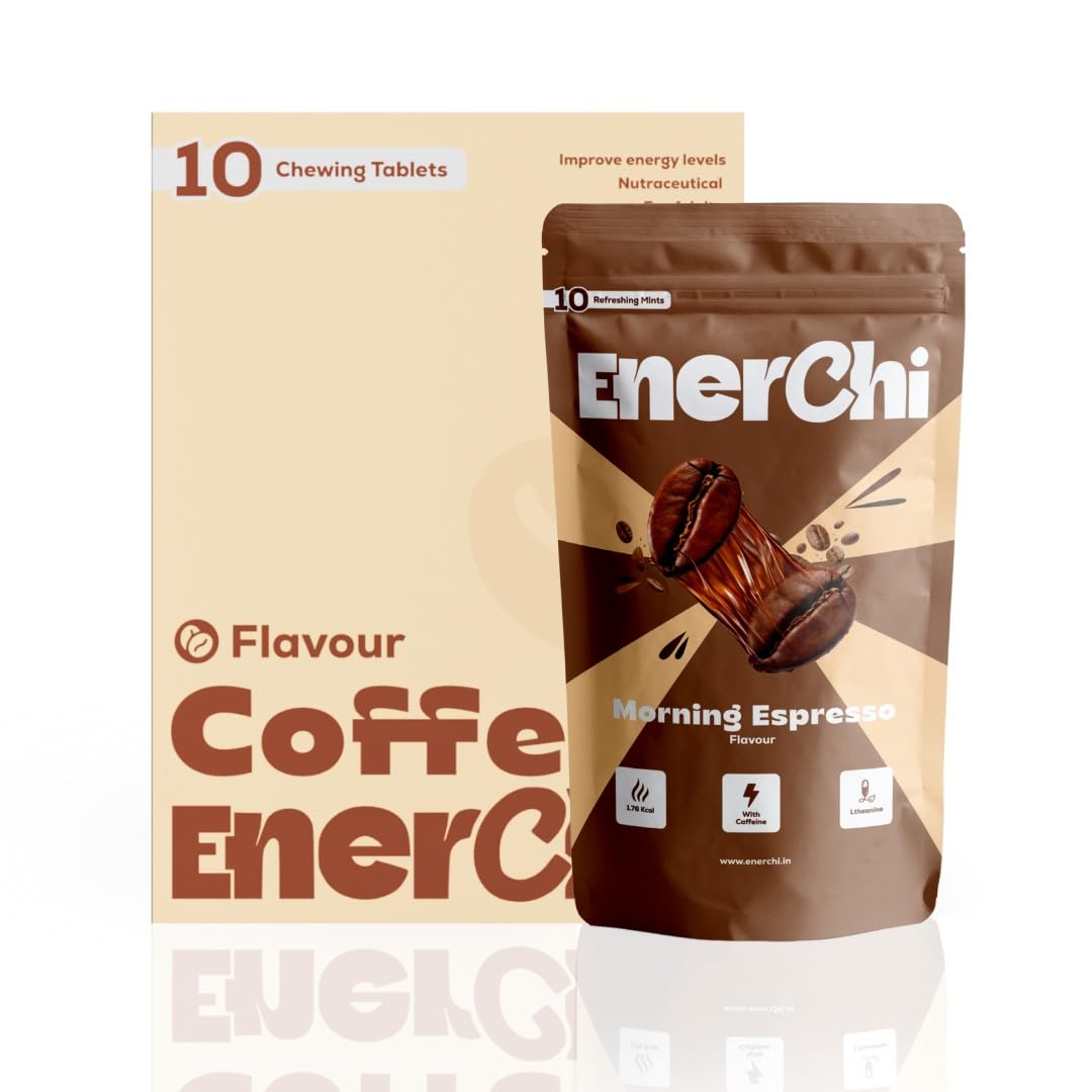 Enerchi Energy Mints Combo | Refreshing Energy Mints Pack of 2 + Morning Espresso Mints Pack of 2 | Clean, Crash-Free Energy with Caffeine, L-Theanine & Herbal Extracts | Focus & Freshness 2