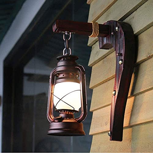 Iluminación de Seguridad E27 Montada en la Pared Exterior fabricada en hierro forjado antiguo 3