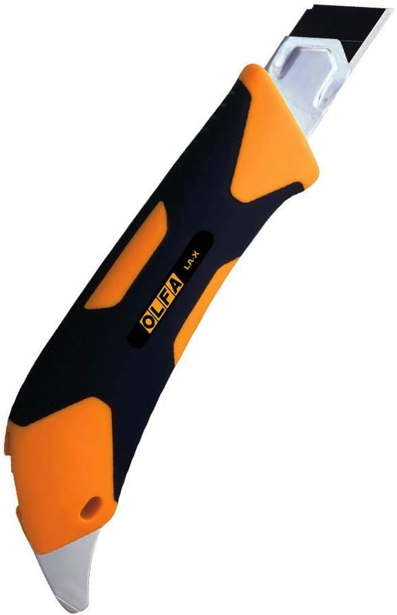 OLFA 1072198 LA-X 18mm Fiberglass Rubber Grip Heavy-Duty Utility Knife(New Version)