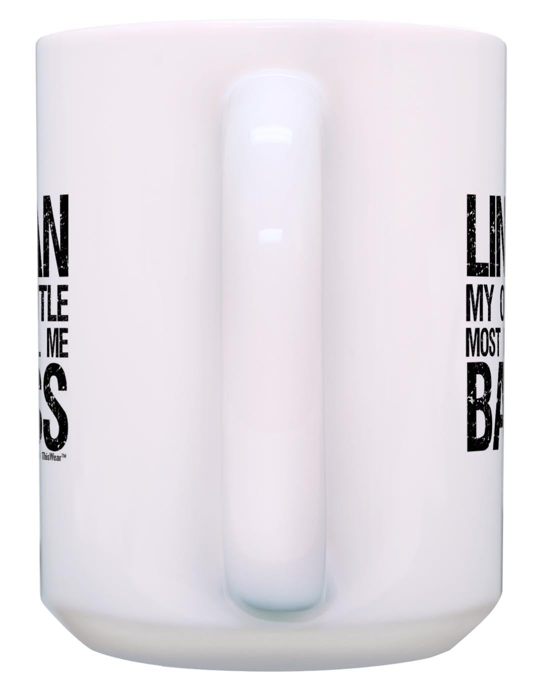 ThisWear Electrician Gift For Men Lineman My Official Title Most People Call Me Badass 2 Pack 15oz Ceramic Coffee Mug Set