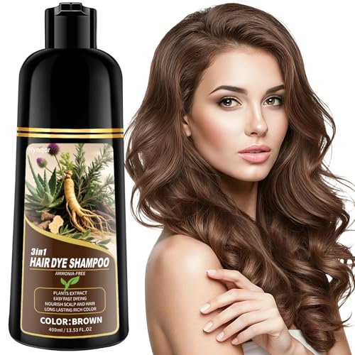 Brown Hair Dye Shampoo for Women Men