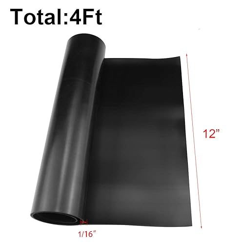 Miniatura 29 de DGSL Hoja de goma de neopreno autoadhesiva, 1 pulgada de ancho x 1/8 pulgadas de alto x 10 pies de largo, hojas de goma sólida, rollos y tiras