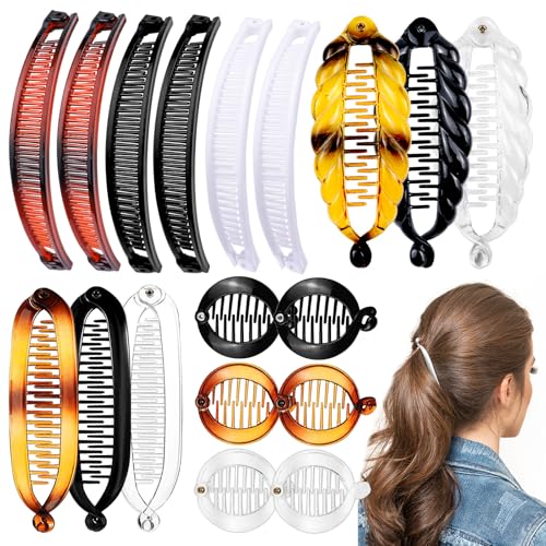 18 PCS Banana Hair Clips Classic Clincher Combs Fishtail Hair