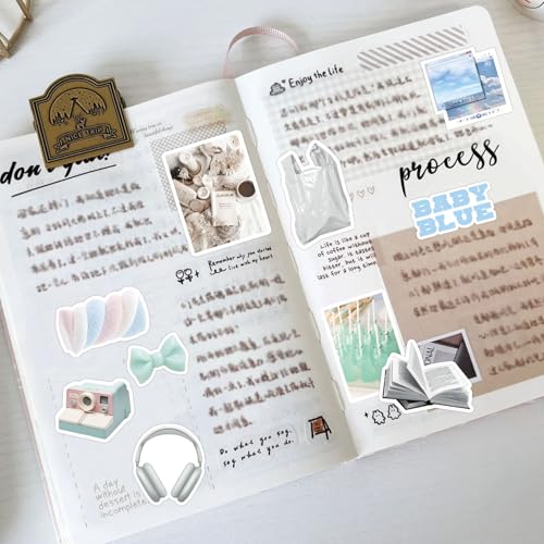 Image of 400PCS Aesthetic Journaling Stickers Pack for Adults - Cute Animal, Retro Object & Pastel Deco Stickers for Bullet Journal, Scrapbook, Planner, Vision Board, DIY Crafts, Memory Keeping