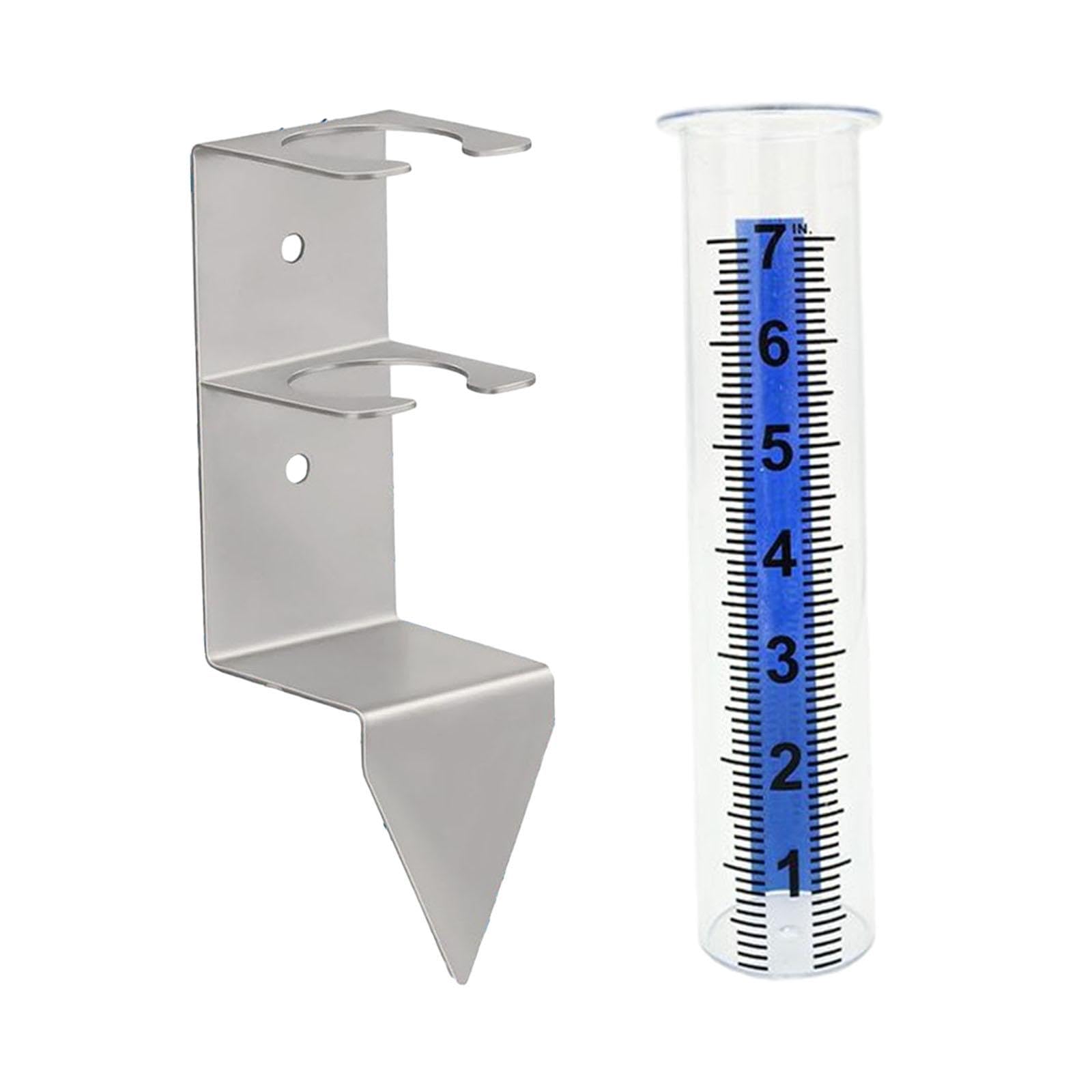 MERISHOPP Rain Gauge Outdoor with Stainless Steel Rack Large Guage for Lawn Yard Porch Tube 21cmx4cm|Home & Garden|Yard, Garden & Outdoor Living|Garden D?©cor|Rain Gauges-image-33