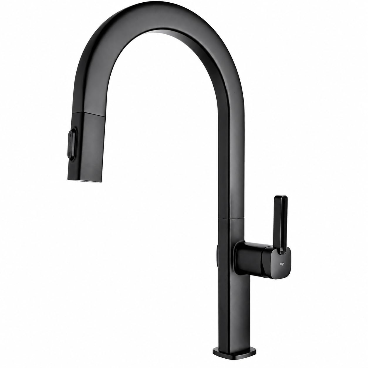 Grifo Cocina Extraíble Monomando | Grifo Fregadero Cocina Flexible con Doble Jet y Giro 360° | Grifería Cocina Moderna IMEX Canadá (Negro mate)