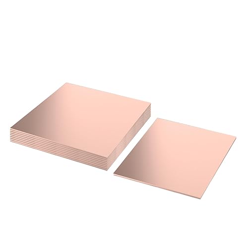 Aoje-Link - Placa de circuito laminado de PCB de doble cara con revestimiento de cobre, fibra de vidrio FR-4, 2.756 x 1.969 x 0.039 in, 10 unidades