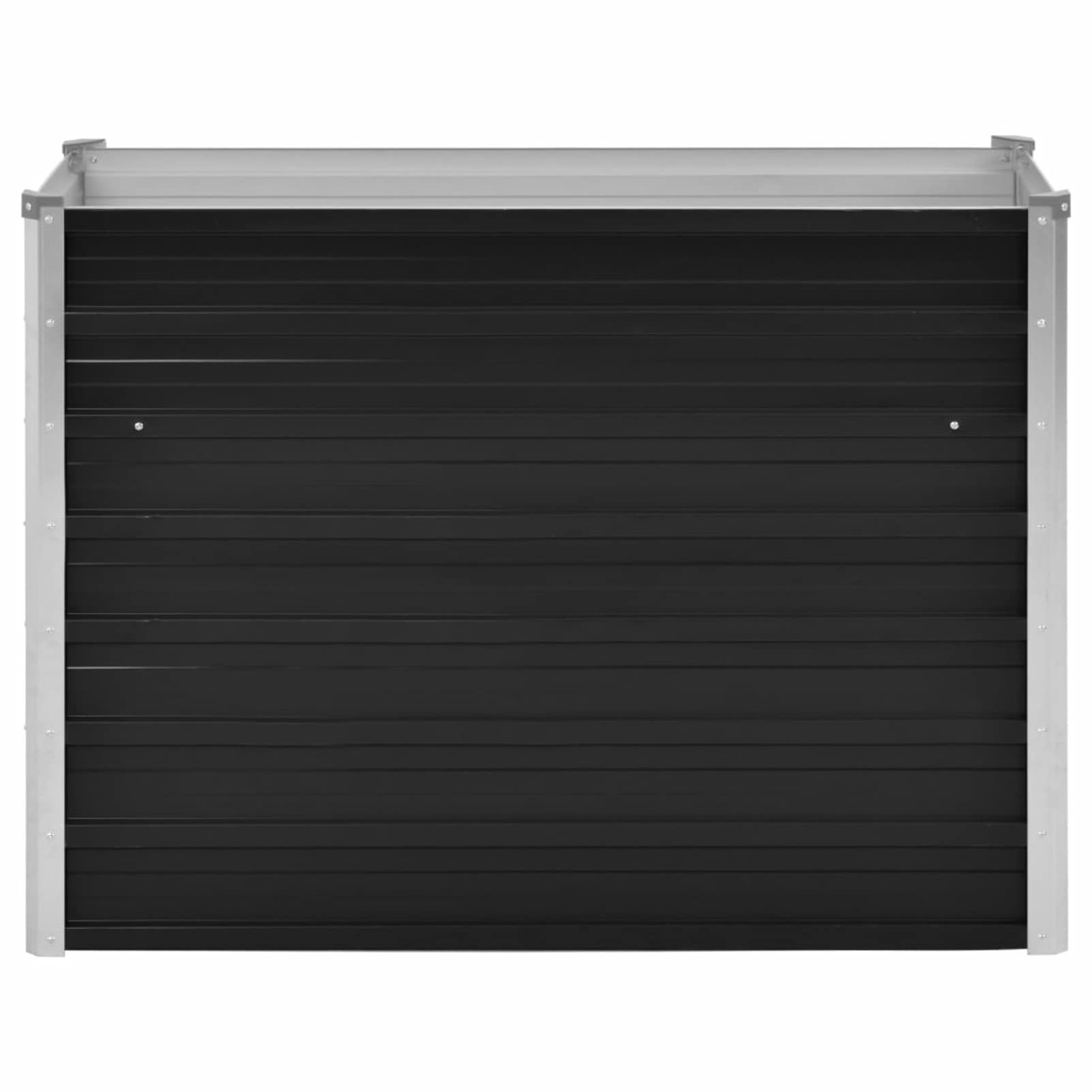 Arriate de Acero galvanizado Gris Antracita 100x40x77 cm Adecuado para Plantar Plantas y Flores, macetas de Exterior adecuadas para terrazas, Balcones y Patios