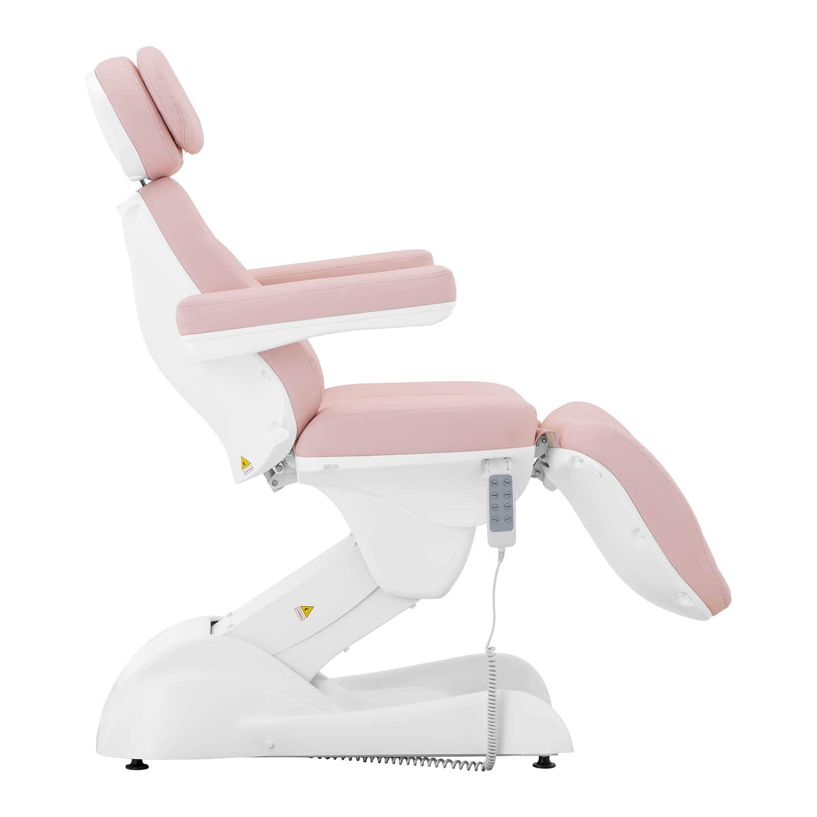 Physa Elektrische Kosmetikliege 4 Motoren 350 W 187 x 57 x 65-91 cm 150 kg rosa/weiß Behandlungsliege Kosmetikstuhl Therapieliege Tattooliege
