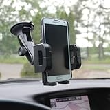 Multi-angle Rotating Car Windshield Mount Air Vent Phone Holder for iPhone X XS XR 6 7 8 Plus, Samsu