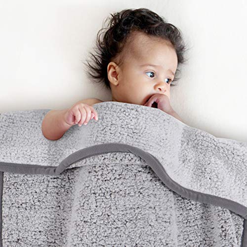 Image of EMME Fuzzy Blanket Soft Fleece Throw Blankets for Women, Fluffy Sherpa Throws(Plush Grey,Baby)
