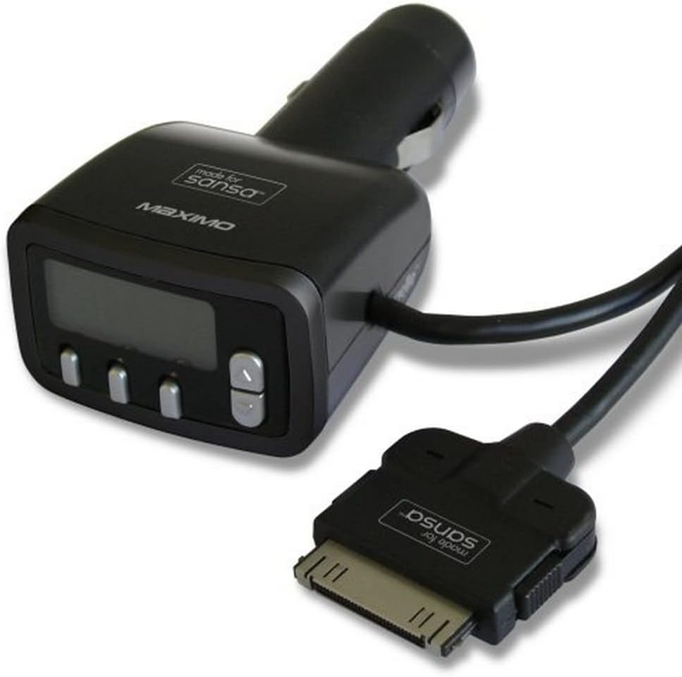 FM Transmitter and Car Charger for Sansa MP3 Players