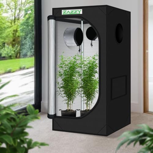 Image of 2x2 Grow Tent 24 inchx24 inchx48 inch 600D Mylar Hydroponic Indoor Plant Grow Tent