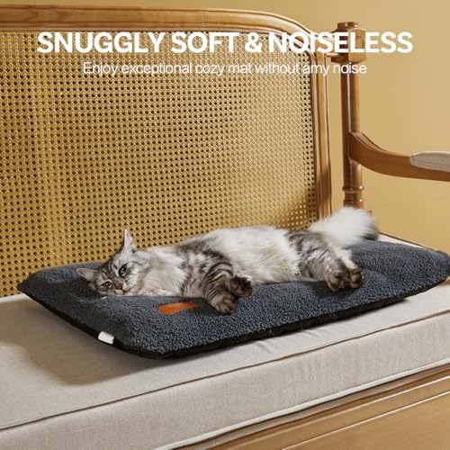 TIMSUNBER Cama para gatos autoaquecida, tapete térmico para gatos 61 x 45 cm, tapete térmico para an