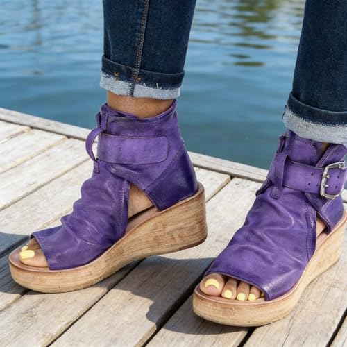Sandalias de plataforma elegantes de diseño romano y acabado sofisticado 5