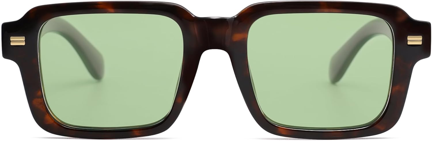 SOJOS Trendy Square Polarized Sunglasses for Women Men, Retro Vintage Womens Mens Rectangle Shades SJ2345 - Image 2