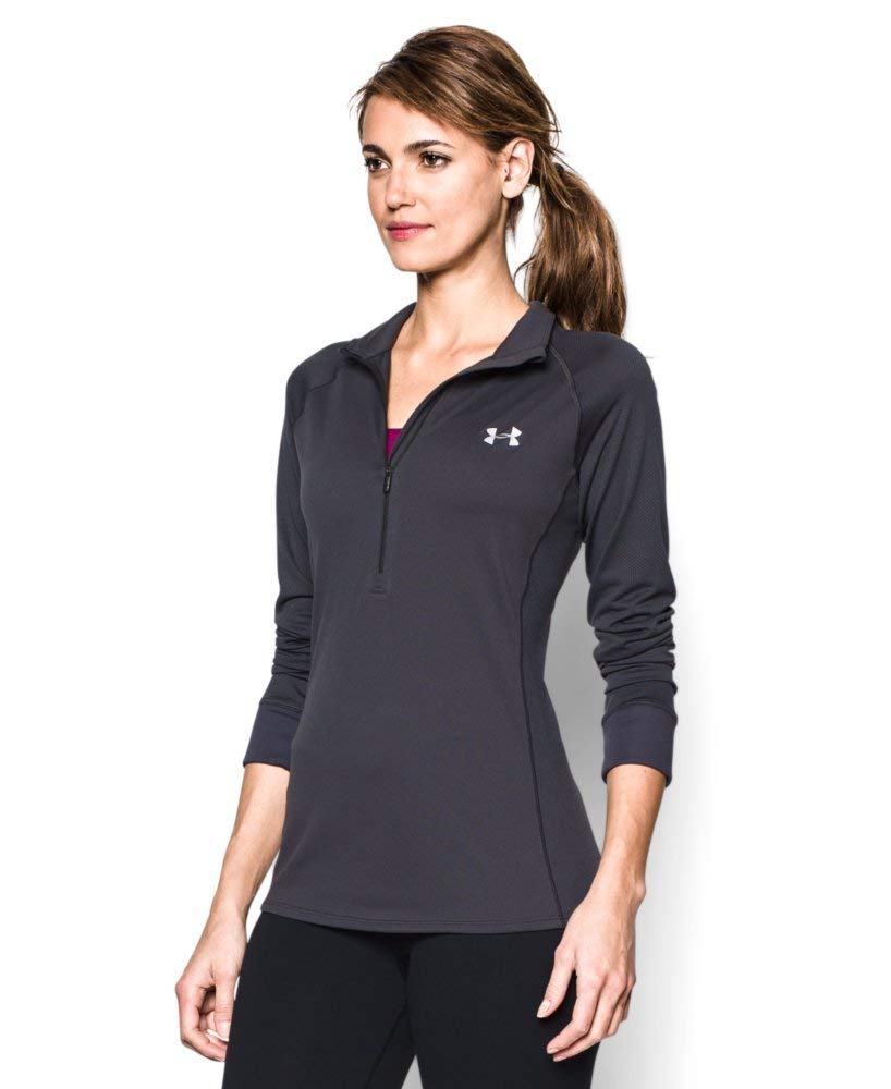Tech 1/2 Zip Top - Frauen Phantom Grau / Metallic Silber Large